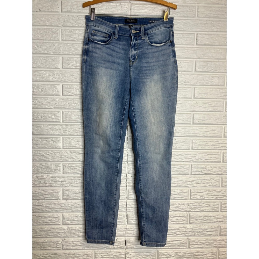 Judy Blue Relaxed Fit Jeans Womens‎ 7/28 Blue good Medium Wash Skinny JB82336LT